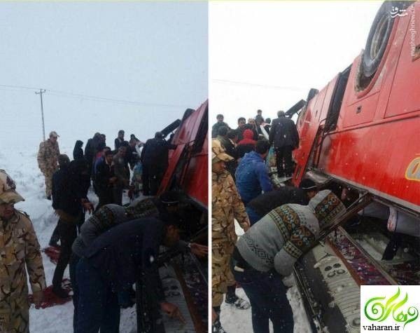 جزئیات خبر واژگونی اتوبوس بیرجند – مشهد + تعداد کشته ها و مصدومان