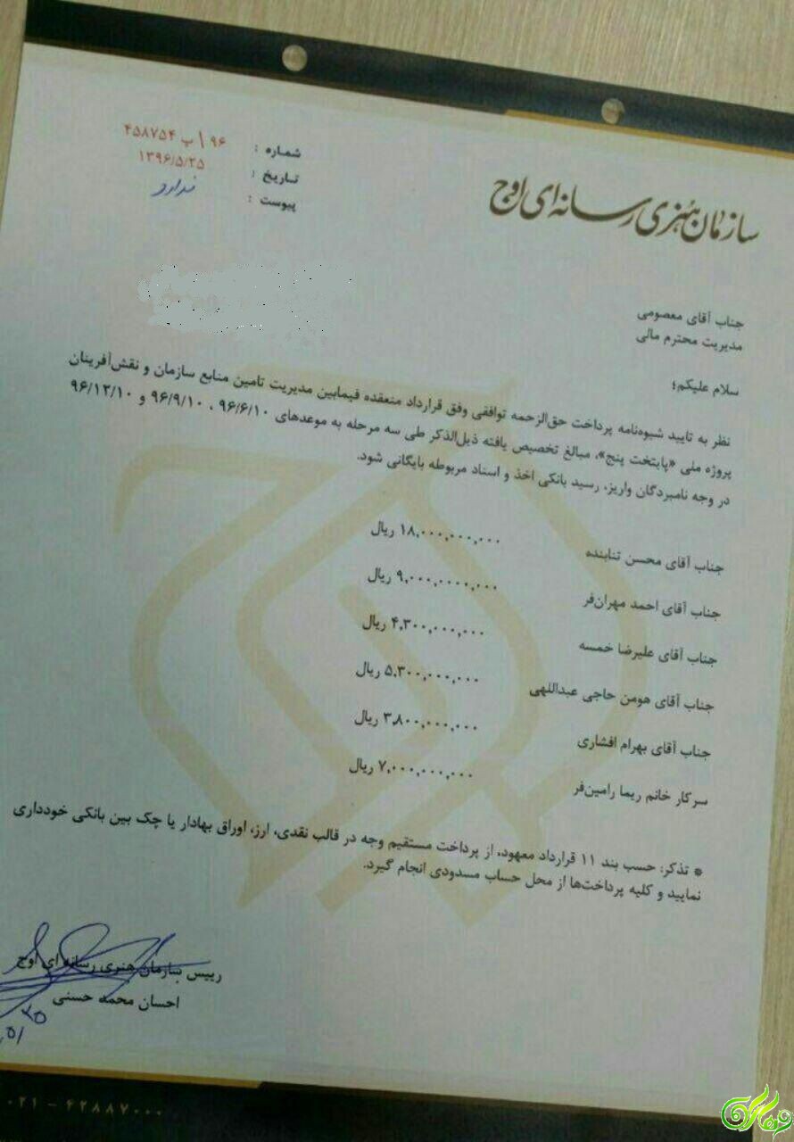 دستمزد تعدادی از بازیگران سریال پایتخت ۵